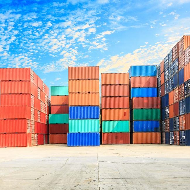 Freight forwarder shipping containers